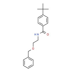 ChemSpider 2D Image | N-[2-(Benzyloxy)ethyl]-4-(2-methyl-2-propanyl)benzamide | C20H25NO2