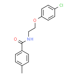 ChemSpider 2D Image | N-[2-(4-Chlorophenoxy)ethyl]-4-methylbenzamide | C16H16ClNO2