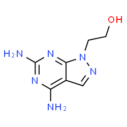 ChemSpider 2D Image | 2-(4,6-Diamino-1H-pyrazolo[3,4-d]pyrimidin-1-yl)ethanol | C7H10N6O