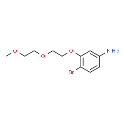 ChemSpider 2D Image | 4-Bromo-3-[2-(2-methoxyethoxy)ethoxy]aniline | C11H16BrNO3