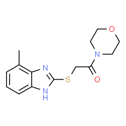 ChemSpider 2D Image | 2-[(4-Methyl-1H-benzimidazol-2-yl)sulfanyl]-1-(4-morpholinyl)ethanone | C14H17N3O2S