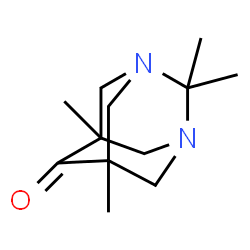 ChemSpider 2D Image | 2,2,5,7-Tetramethyl-1,3-diazatricyclo[3.3.1.1~3,7~]decan-6-one | C12H20N2O