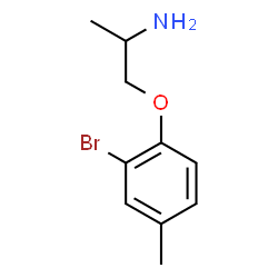 ChemSpider 2D Image | 1-(2-Bromo-4-methylphenoxy)-2-propanamine | C10H14BrNO