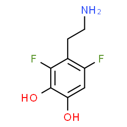 ChemSpider 2D Image | 4-(2-Aminoethyl)-3,5-difluoro-1,2-benzenediol | C8H9F2NO2