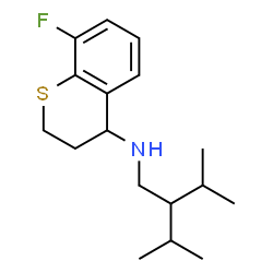 ChemSpider 2D Image | 8-Fluoro-N-(2-isopropyl-3-methylbutyl)-4-thiochromanamine | C17H26FNS