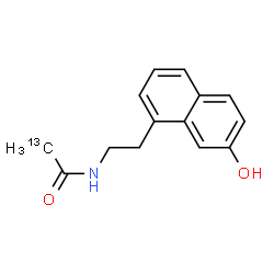 ChemSpider 2D Image | N-[2-(7-Hydroxy-1-naphthyl)ethyl](2-~13~C)acetamide | C1313CH15NO2