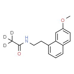 ChemSpider 2D Image | N-[2-(7-Methoxy-1-naphthyl)ethyl](~2~H_3_)acetamide | C15H14D3NO2