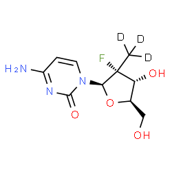ChemSpider 2D Image | 2'-Deoxy-2'-fluoro-2'-(~2~H_3_)methylcytidine | C10H11D3FN3O4