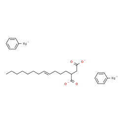 ChemSpider 2D Image | Bis(phenylmercury) dodecenylsuccinate | C28H36Hg2O4