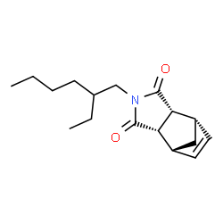 ChemSpider 2D Image | (1R,2S,6R,7S)-4-(2-Ethylhexyl)-4-azatricyclo[5.2.1.0~2,6~]dec-8-ene-3,5-dione | C17H25NO2