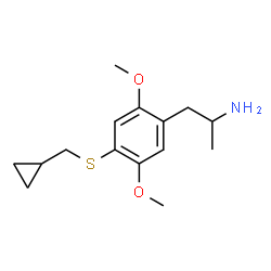 ChemSpider 2D Image | 2,5-DIMETHOXY-4-CYCLOPROPYLMETHYLTHIOAMPHETAMINE | C15H23NO2S