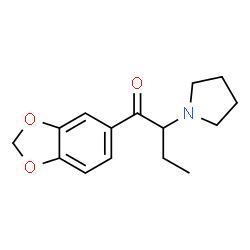ChemSpider 2D Image | 3',4'-methylenedioxy-?-pyrrolidinobutiophenone | C15H19NO3
