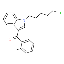 ChemSpider 2D Image | 1-(5-CHLOROPENTYL)-1H-INDOL-3-YL-(2-IODOPHENYL)METHANONE | C20H19ClINO
