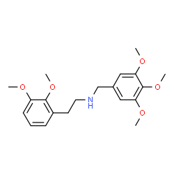 ChemSpider 2D Image | 2-(2,3-Dimethoxyphenyl)-N-(3,4,5-trimethoxybenzyl)ethanamine | C20H27NO5