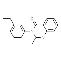 ChemSpider 2D Image | 3-ETHYLPHENYL ETAQUALONE | C17H16N2O