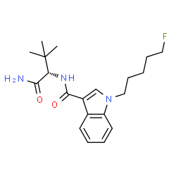 ChemSpider 2D Image | N-[(2S)-1-Amino-3,3-dimethyl-1-oxo-2-butanyl]-1-(5-fluoropentyl)-1H-indole-3-carboxamide | C20H28FN3O2