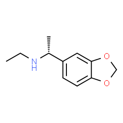 ChemSpider 2D Image | (1R)-1-(1,3-Benzodioxol-5-yl)-N-ethylethanamine | C11H15NO2