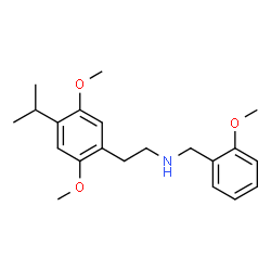 ChemSpider 2D Image | 2-(4-Isopropyl-2,5-dimethoxyphenyl)-N-(2-methoxybenzyl)ethanamine | C21H29NO3