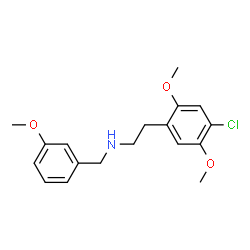 ChemSpider 2D Image | 2-(4-Chloro-2,5-dimethoxyphenyl)-N-(3-methoxybenzyl)ethanamine | C18H22ClNO3