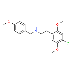 ChemSpider 2D Image | 4-CHLORO-2,5-DIMETHOXY-N-(4-METHOXYBENZYL)PHENETHYLAMINE | C18H22ClNO3