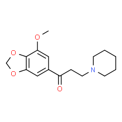 ChemSpider 2D Image | 1-(7-Methoxy-1,3-benzodioxol-5-yl)-3-(1-piperidinyl)-1-propanone | C16H21NO4