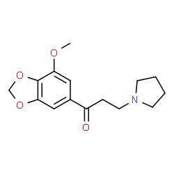 ChemSpider 2D Image | 3-PYRROLIDINYL-1(3-METHOXY-4,5-METHYLENEDIOXYPHENYL)-1-PROPANONE | C15H19NO4