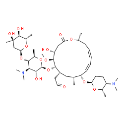 ChemSpider 2D Image | [(4R,5S,6S,7R,9R,10R,11Z,13Z,16R)-6-{[(2S,3R,4R,5S,6R)-5-{[(2S,4R,5S,6S)-4,5-Dihydroxy-4,6-dimethyltetrahydro-2H-pyran-2-yl]oxy}-4-(dimethylamino)-3-hydroxy-6-methyltetrahydro-2H-pyran-2-yl]oxy}-10-{[
(2R,5S,6S)-5-(dimethylamino)-6-methyltetrahydro-2H-pyran-2-yl]oxy}-4-hydroxy-5-methoxy-9,16-dimethyl-2-oxooxacyclohexadeca-11,13-dien-7-yl]acetaldehyde (non-preferred name) | C43H74N2O14