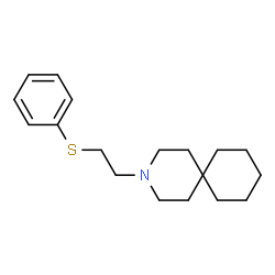 ChemSpider 2D Image | 3-[2-(Phenylsulfanyl)ethyl]-3-azaspiro[5.5]undecane | C18H27NS