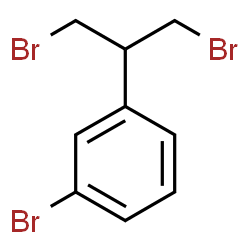 ChemSpider 2D Image | 1-Bromo-3-(1,3-dibromo-2-propanyl)benzene | C9H9Br3