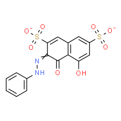 ChemSpider 2D Image | 5-Hydroxy-4-oxo-3-(phenylhydrazono)-3,4-dihydro-2,7-naphthalenedisulfonate | C16H10N2O8S2