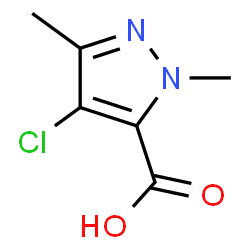 ChemSpider 2D Image | 4-chloro-2,5-dimethylpyrazole-3-carboxylic acid | C6H7ClN2O2