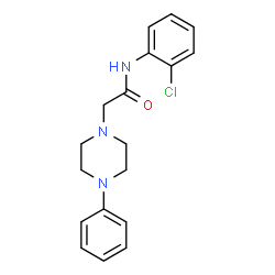 ChemSpider 2D Image | N-(2-Chlorophenyl)-2-(4-phenyl-1-piperazinyl)acetamide | C18H20ClN3O