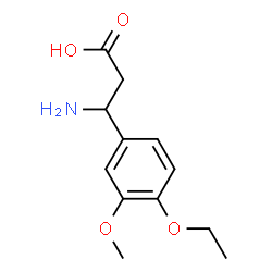 ChemSpider 2D Image | Î²-Amino-4-ethoxy-3-methoxybenzenepropanoic acid | C12H17NO4