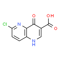 ChemSpider 2D Image | 6-Chloro-4-oxo-1,4-dihydro-1,5-naphthyridine-3-carboxylic acid | C9H5ClN2O3