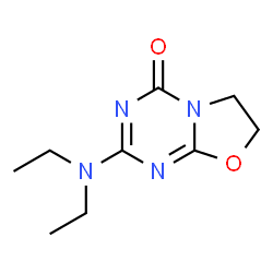 ChemSpider 2D Image | 2-Diethylamino-6,7-dihydro-oxazolo[3,2-a][1,3,5]triazin-4-one | C9H14N4O2