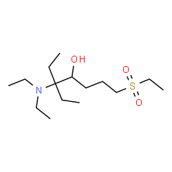ChemSpider 2D Image | 5-(Diethylamino)-5-ethyl-1-(ethylsulfonyl)-4-heptanol | C15H33NO3S