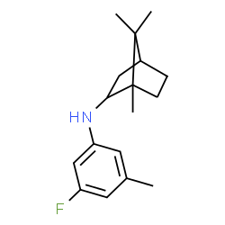 ChemSpider 2D Image | N-(3-Fluoro-5-methylphenyl)-1,7,7-trimethylbicyclo[2.2.1]heptan-2-amine | C17H24FN