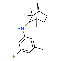 ChemSpider 2D Image | N-(3-Fluoro-5-methylphenyl)-1,3,3-trimethylbicyclo[2.2.1]heptan-2-amine | C17H24FN