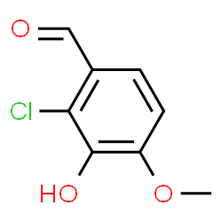 ChemSpider 2D Image | 2-Chloro-3-hydroxy-4-methoxybenzaldehyde | C8H7ClO3