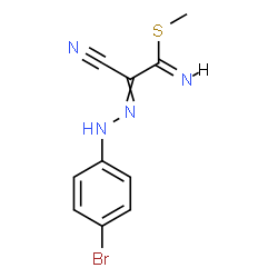 ChemSpider 2D Image | Methyl (1Z)-2-[(4-bromophenyl)hydrazono]-2-cyanoethanimidothioate | C10H9BrN4S