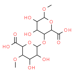 ChemSpider 2D Image | Methyl 4-O-(4-O-methylhexopyranuronosyl)hexopyranosiduronic acid | C14H22O13