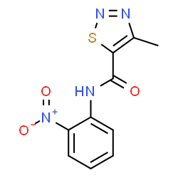 ChemSpider 2D Image | 4-Methyl-N-(2-nitrophenyl)-1,2,3-thiadiazole-5-carboxamide | C10H8N4O3S