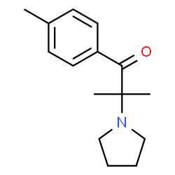 ChemSpider 2D Image | 2-Methyl-1-(4-methylphenyl)-2-(1-pyrrolidinyl)-1-propanone | C15H21NO