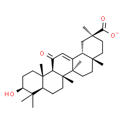 ChemSpider 2D Image | (3beta)-3-Hydroxy-11-oxoolean-12-en-30-oate | C30H45O4