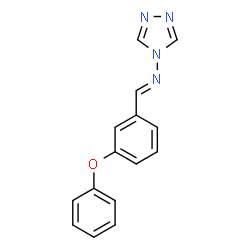 ChemSpider 2D Image | N-[(E)-(3-Phenoxyphenyl)methylene]-4H-1,2,4-triazol-4-amine | C15H12N4O