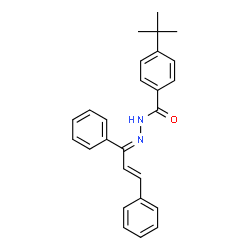 ChemSpider 2D Image | N'-[(1Z,2E)-1,3-Diphenyl-2-propen-1-ylidene]-4-(2-methyl-2-propanyl)benzohydrazide | C26H26N2O