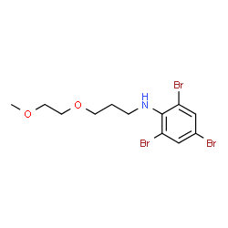 ChemSpider 2D Image | 2,4,6-Tribromo-N-[3-(2-methoxyethoxy)propyl]aniline | C12H16Br3NO2