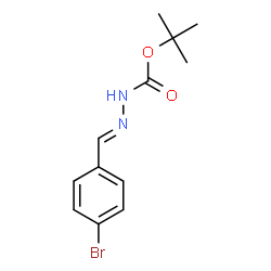 ChemSpider 2D Image | 2-Methyl-2-propanyl (2E)-2-(4-bromobenzylidene)hydrazinecarboxylate | C12H15BrN2O2