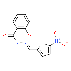ChemSpider 2D Image | 2-Hydroxy-N'-[(E)-(5-nitro-2-furyl)methylene]benzohydrazide | C12H9N3O5