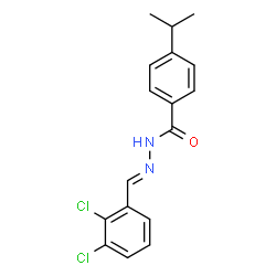 ChemSpider 2D Image | N'-[(E)-(2,3-Dichlorophenyl)methylene]-4-isopropylbenzohydrazide | C17H16Cl2N2O